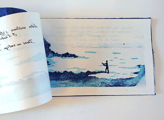 Livre d&rsquo;artiste L&rsquo;espace entre nous de Claudine Valette