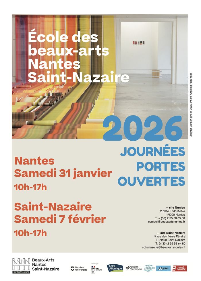 Portes Ouvertes 2026 École des Beaux arts Nantes-Saint Nazaire