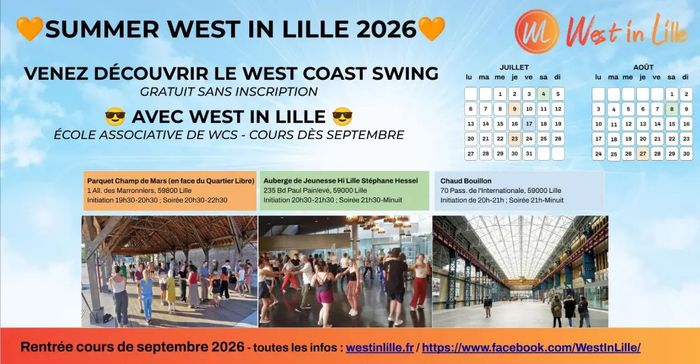 Affiche — Summer West in Lille - Initiation à la danse West Coast Swing au Quartier Libre