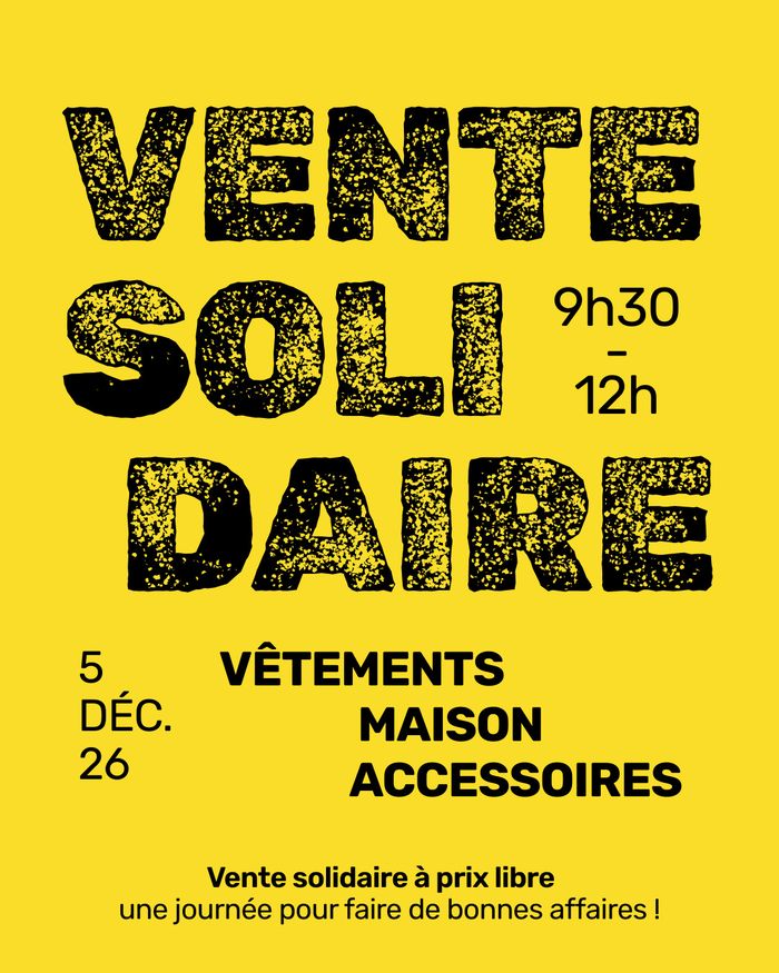 Vente solidaire [vêtements - maison]