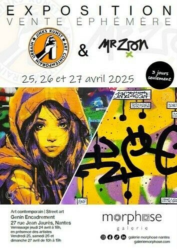 Exposition-vente art urbain Jinks Kunst & Mister Zion