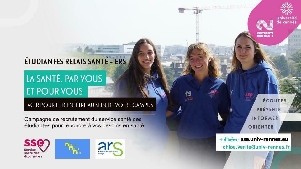 Si vous souhaitez ECOUTER, SOUTENIR, INFORMER ET ORIENTER les étudiant.e.s présent.e.s sur votre campus en matière de santé, devenez ERS !!