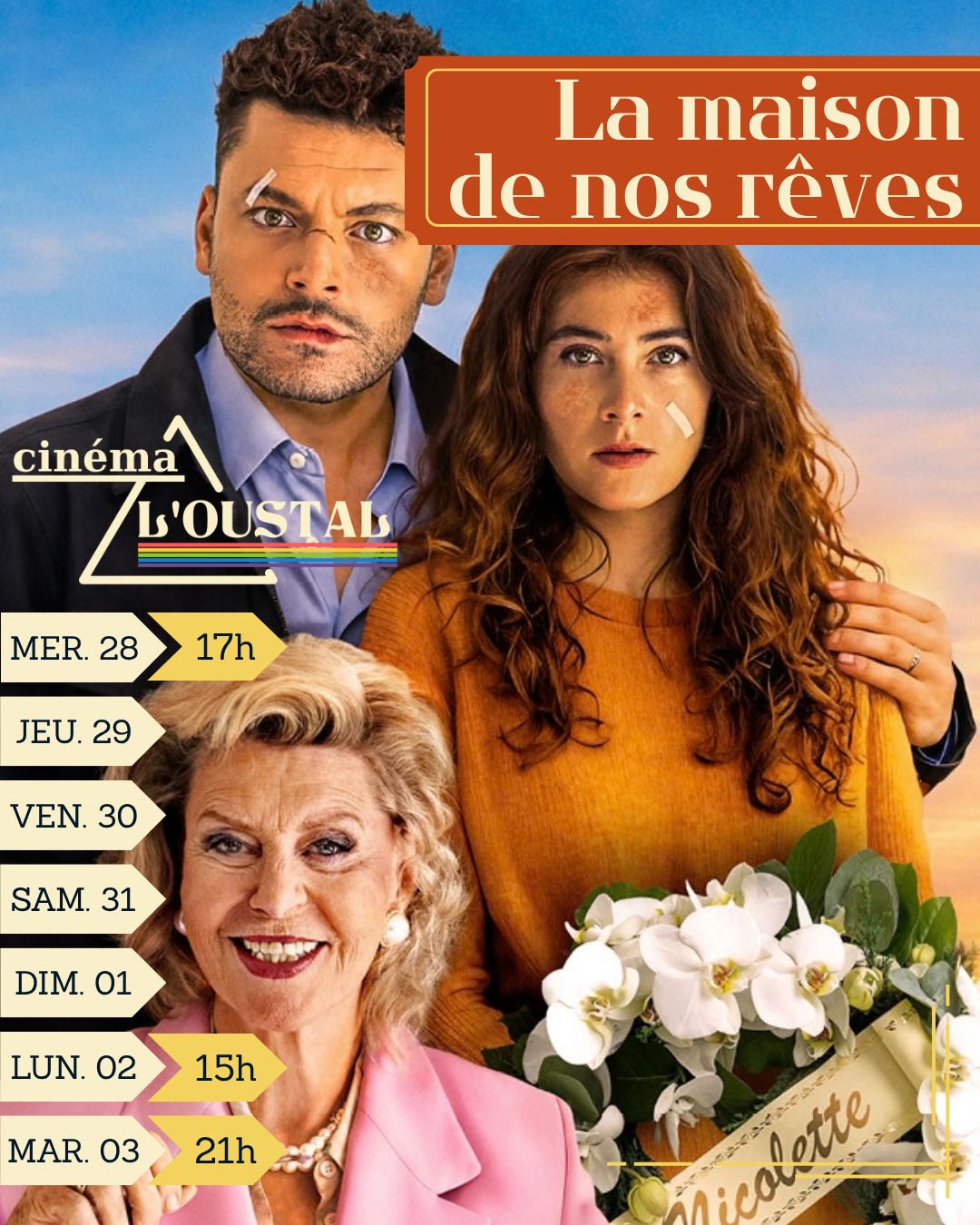 La maison de nos rêves, 1h29, comedy by Claude Zidi Jr. with Kev Adams, Chantal Ladesou