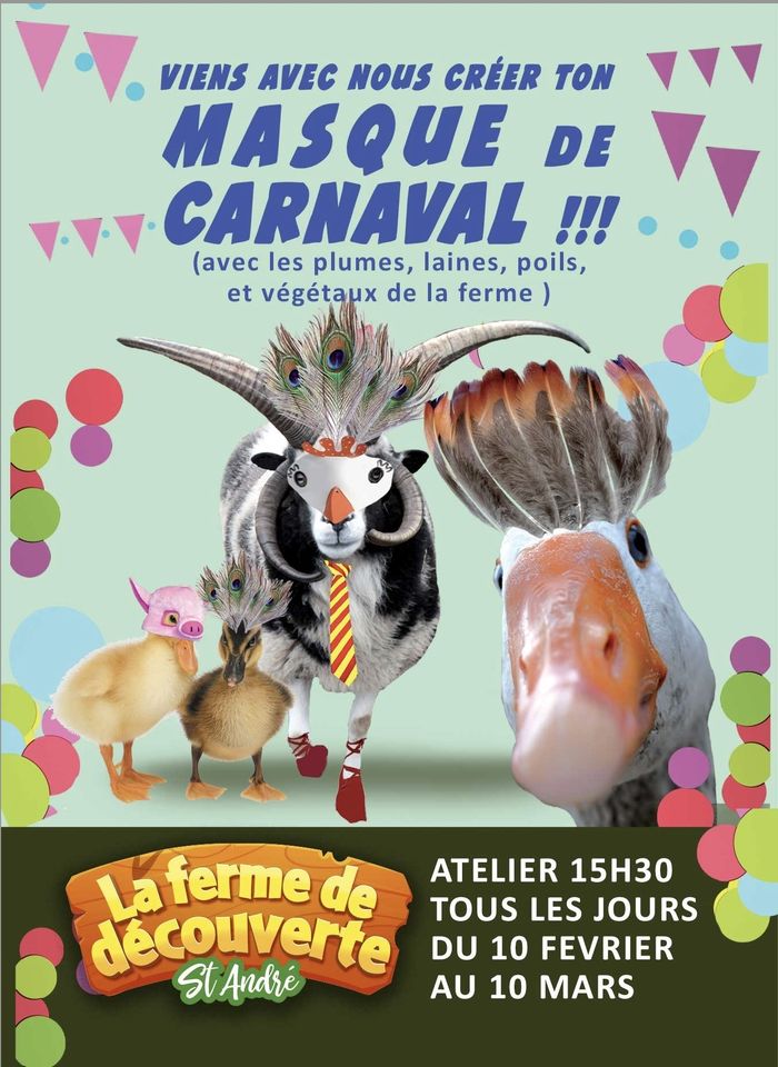 Atelier "Viens créer ton masque de Carnaval"