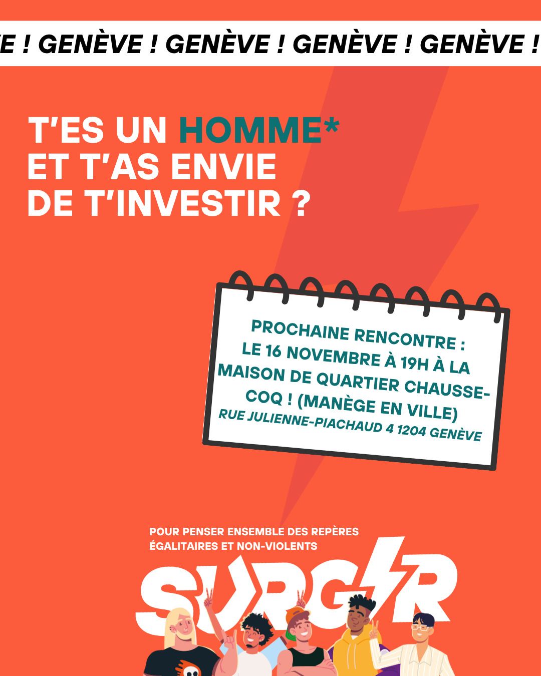 En tant qu'homme, rejoins notre équipe bénévoles MasculinitéS !