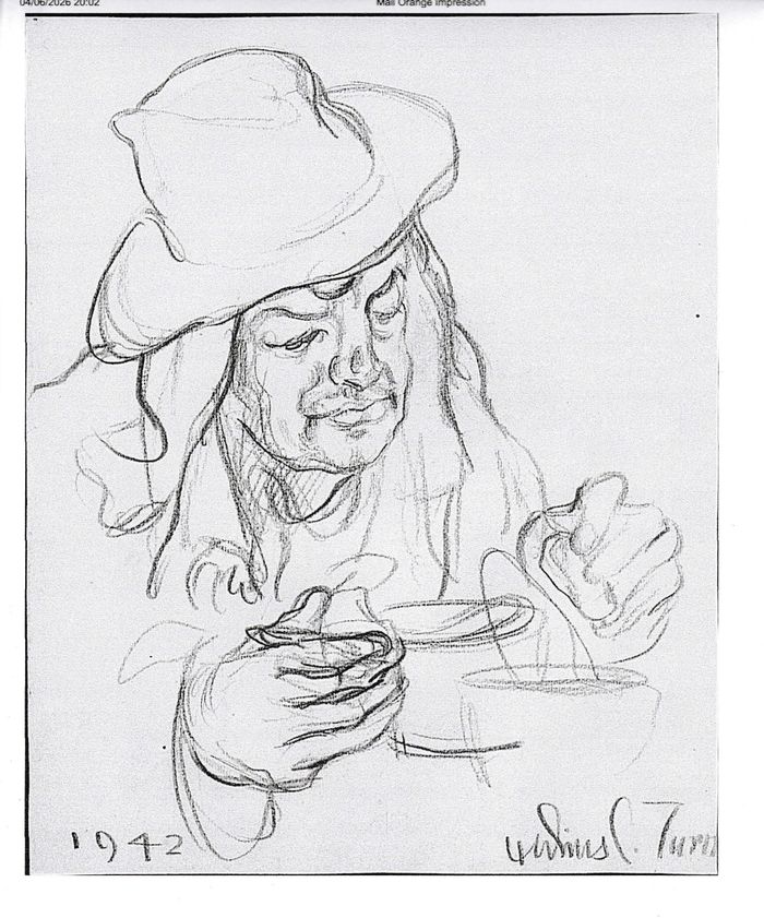 Exposition des oeuvres de Julius Turner, peintre interné au camp de Gurs