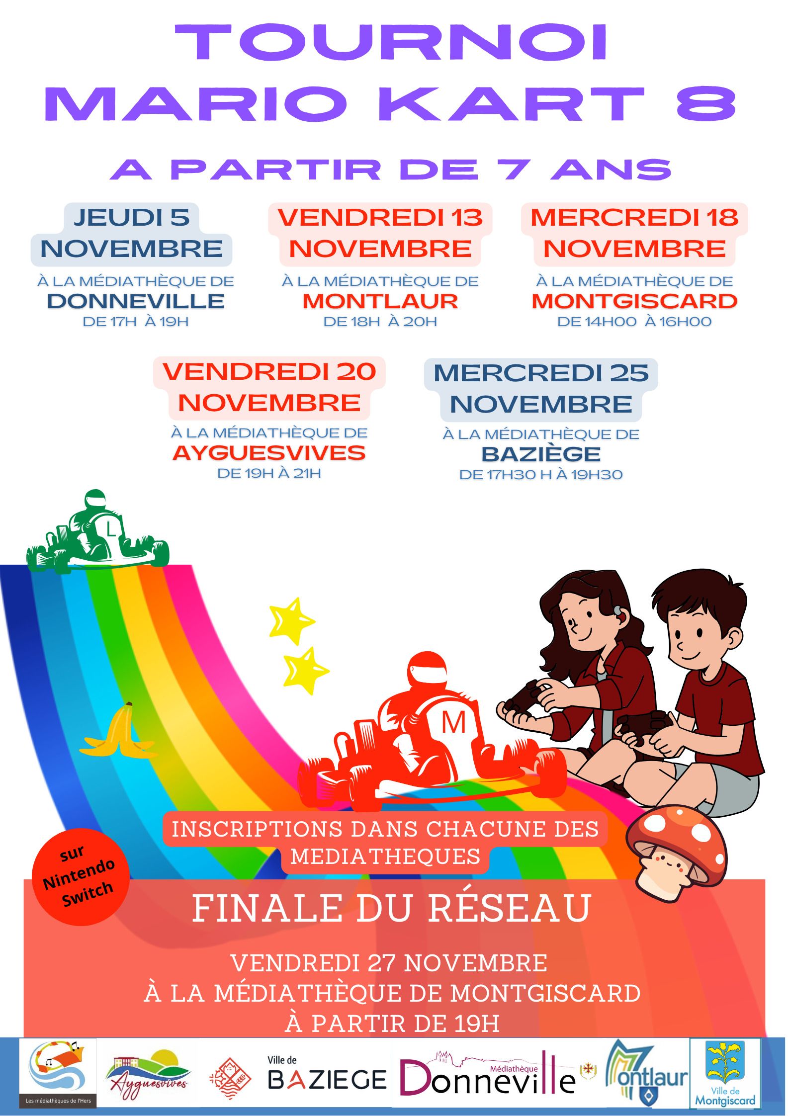 Tournoi Mario Kart du Réseau des Médiathèques de l’Hers