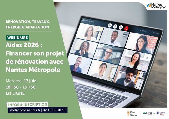 [Webinaire] Aides financières 2026 : Financer son projet de rénovation avec Nantes Métropole
