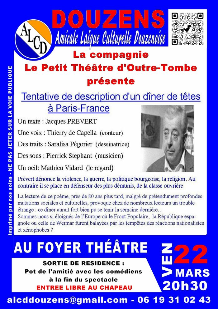 Tentative de description d'un dîner de têtes à Paris-France