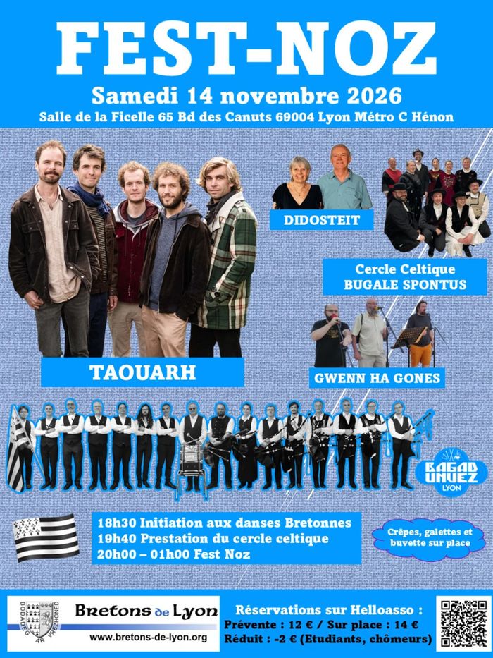 Affiche — Fest Noz des bretons de Lyon 2026