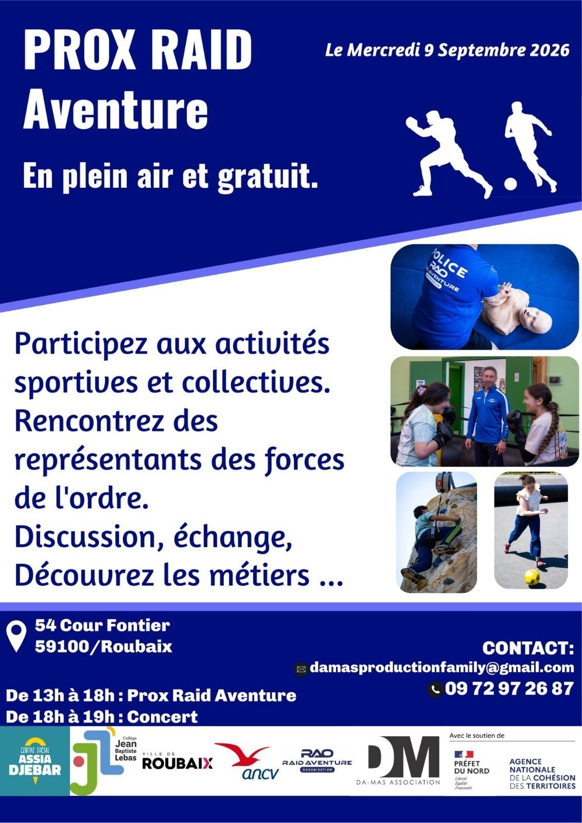 Prox Raid Aventure x Mercredi 9 septembre 2026 x Terrain Fontier x Potennerie x Roubaix