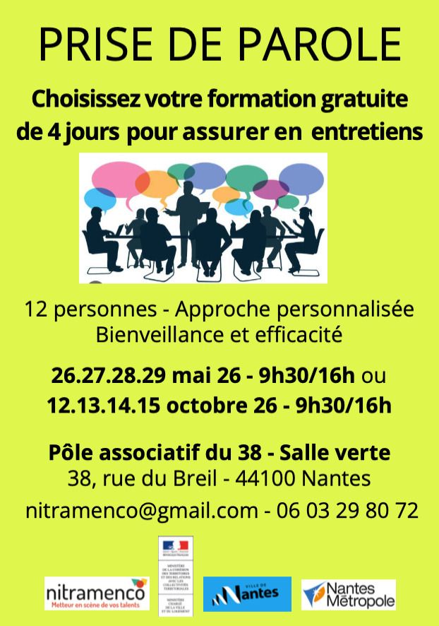 FORMATION PRISE DE PAROLE ET PRÉPA ENTRETIENS PROS