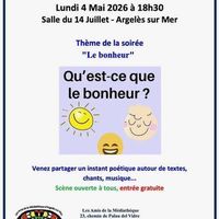 Soirée Lecture de textes - Le Bonheur