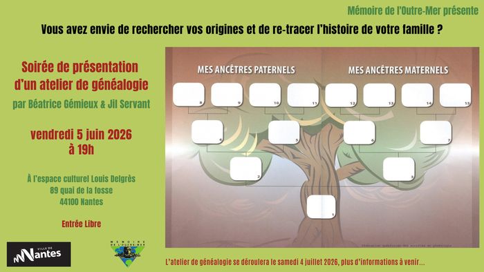 Soirée de présentation d'un atelier de généalogie