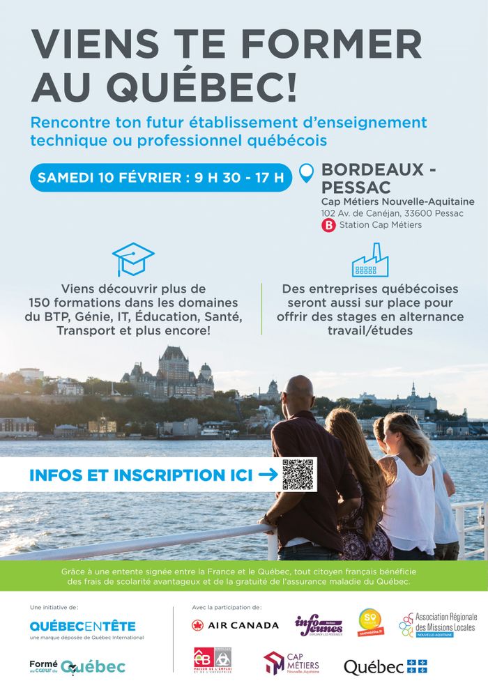 Etudes au Québec : rencontre-forum à Bordeaux !