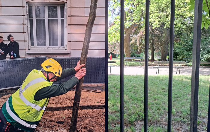 "Deux métiers, deux photographes" une exposition itinérante sur les grilles des jardins