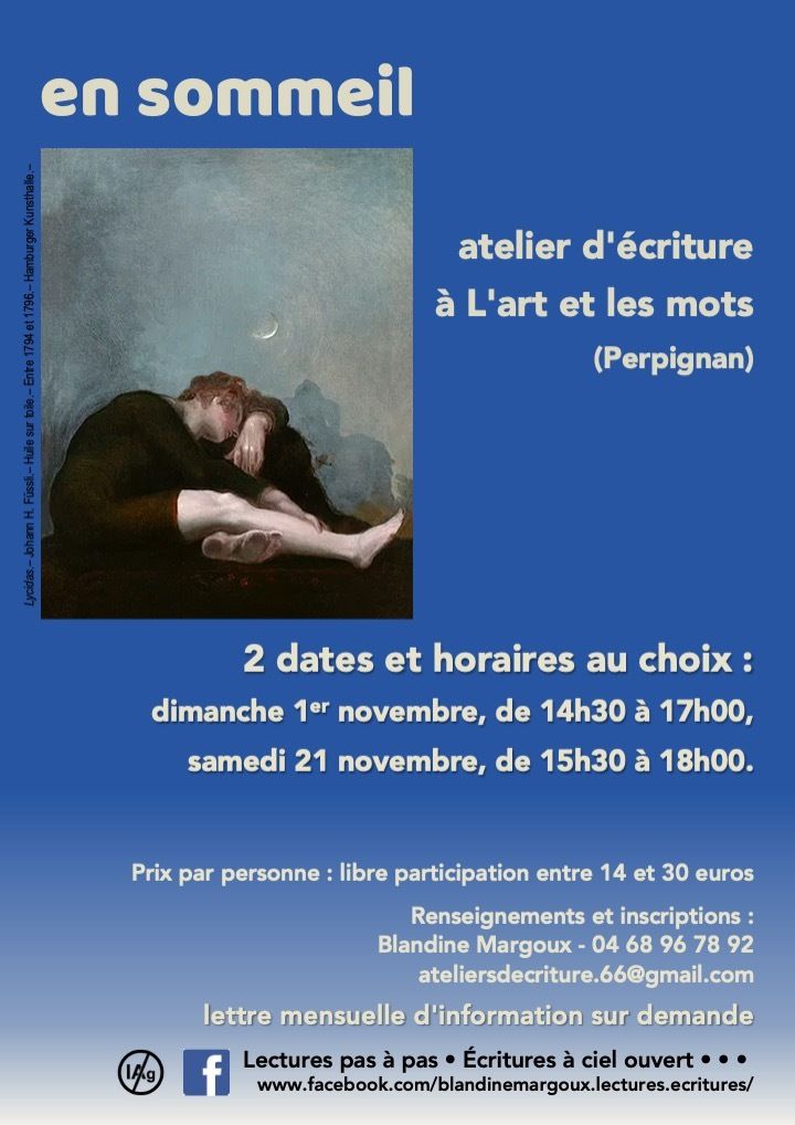 En sommeil • Atelier d'écriture créative