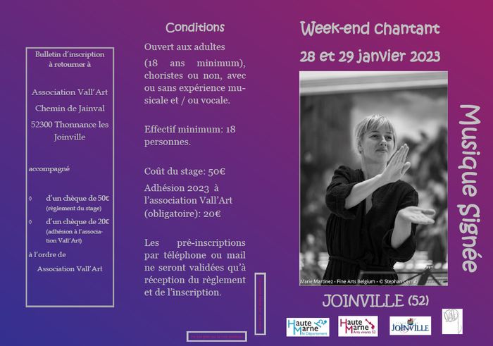 Week-end chantant 28 et 29 janvier 2023