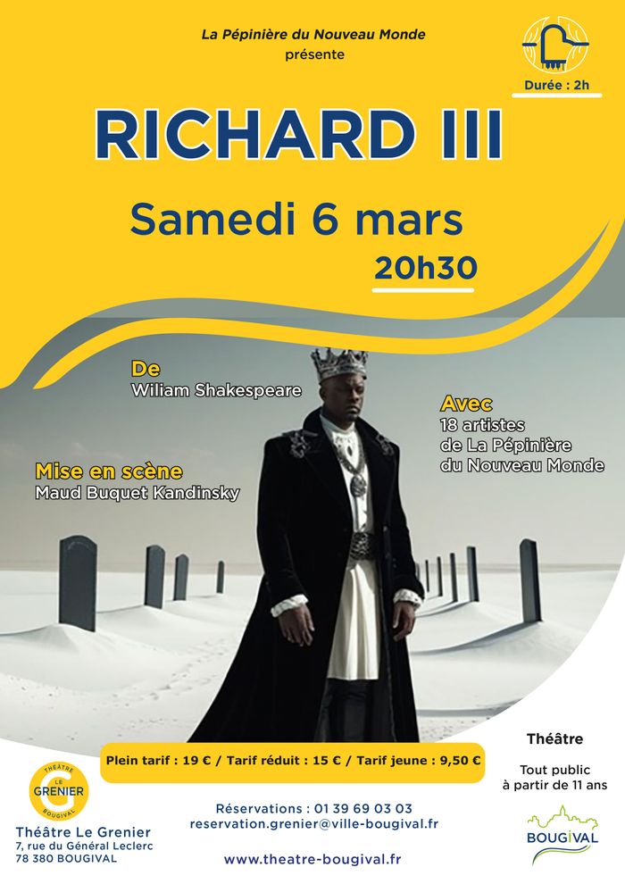 Avec Richard III, la compagnie La Pépinière du Nouveau Monde propose une relecture de cette grande œuvre shakespearienne, entre tragédie et comédie noire.
