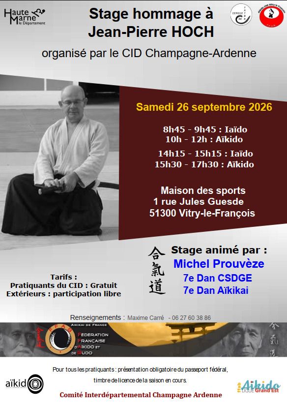 Stage hommage à Jean-Pierre Hoch
