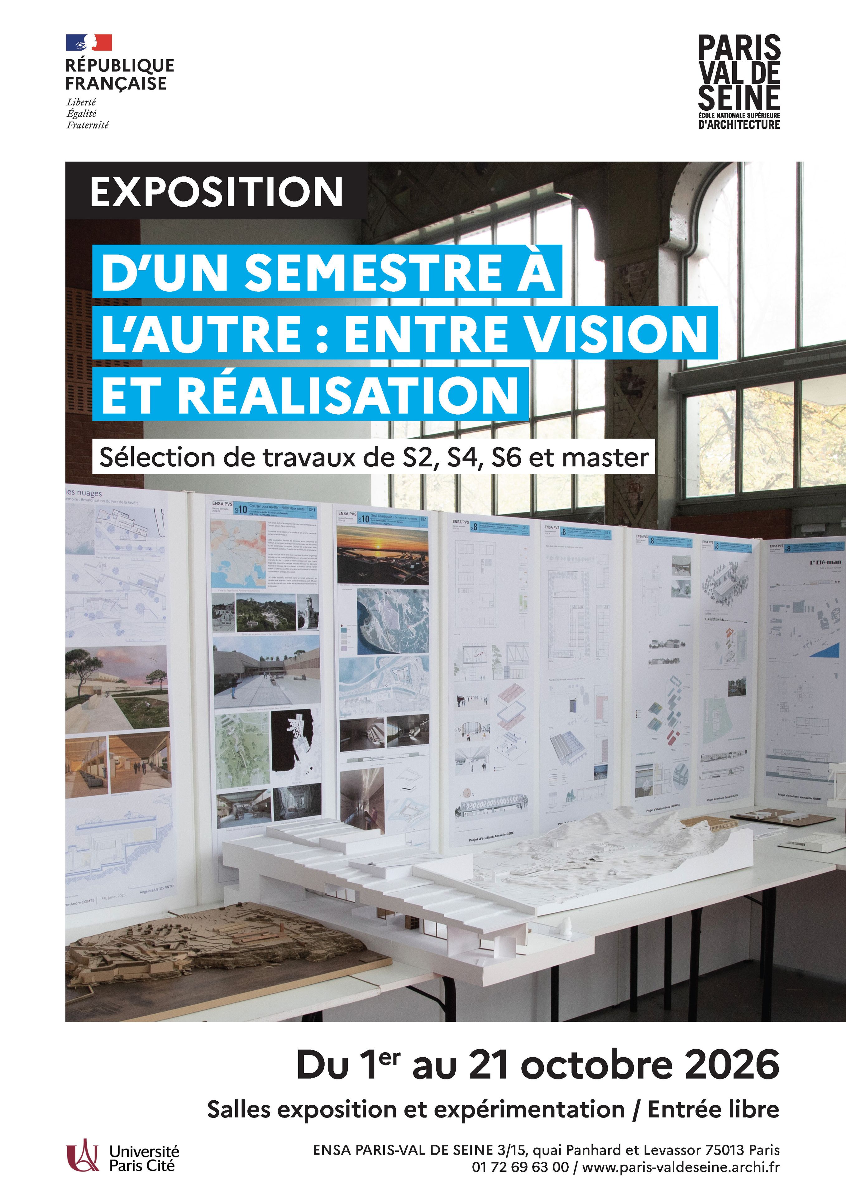 Exposition « D’un semestre à l’autre : entre vision et réalisation »