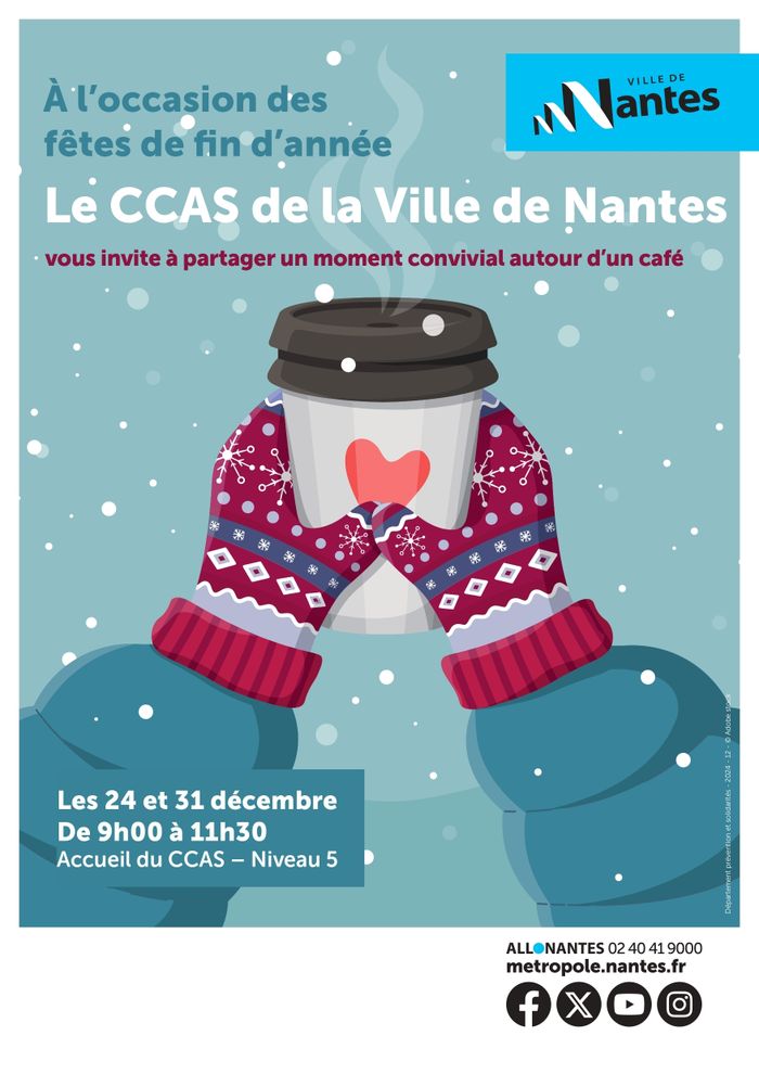Moment convivial autour d'un café au CCAS de Nantes