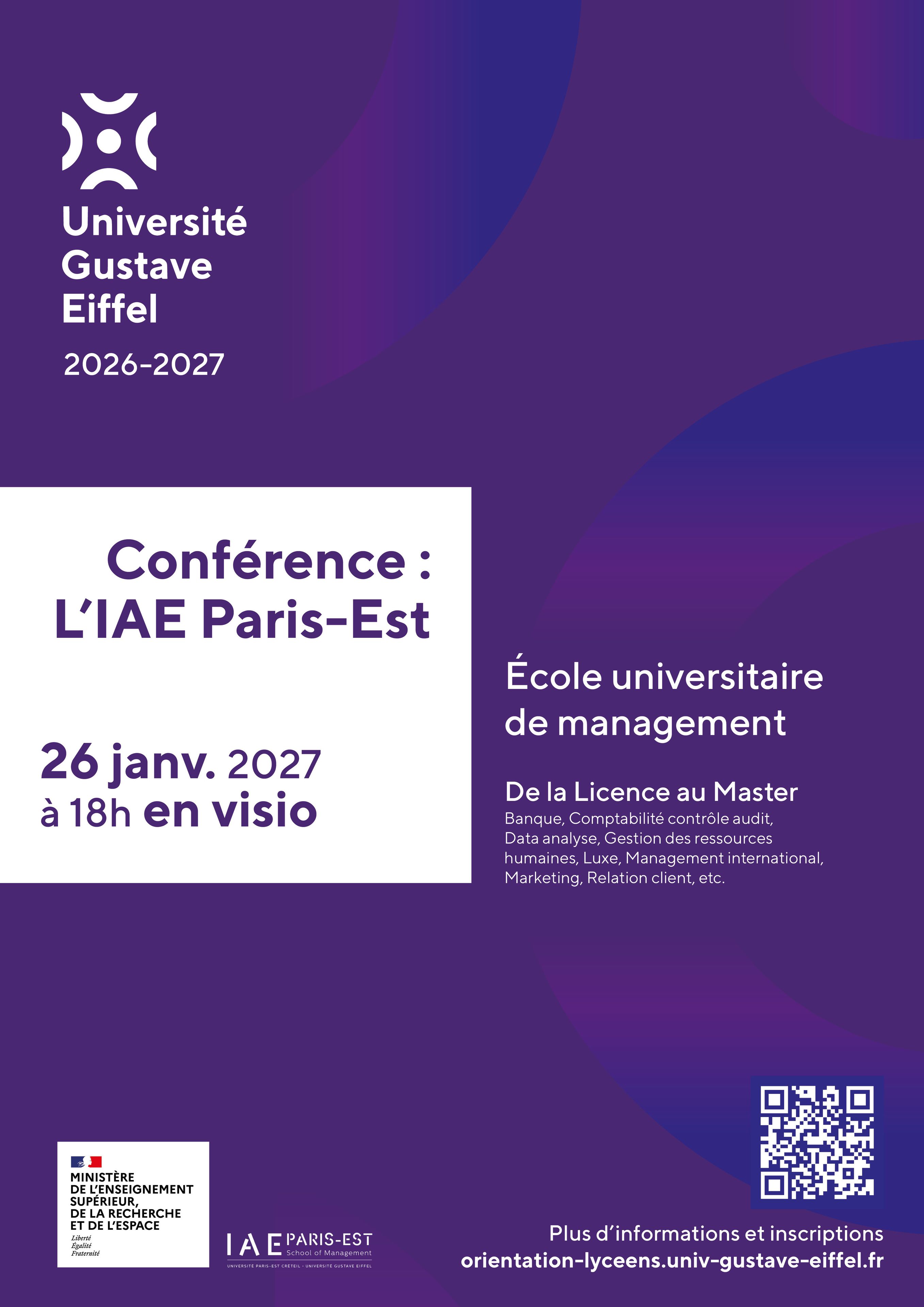 WEBINAIRE : l'IAE Paris-Est école de management