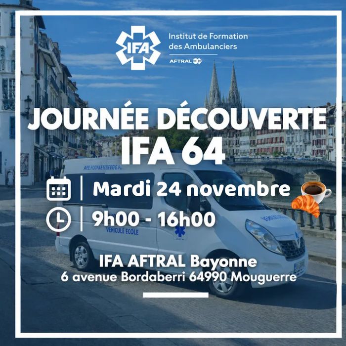 Venez découvrir l’IFA, la formation DEA et le métier d’ambulancier à travers des ateliers pratiques et des échanges avec nos élèves et participer à un job dating !!