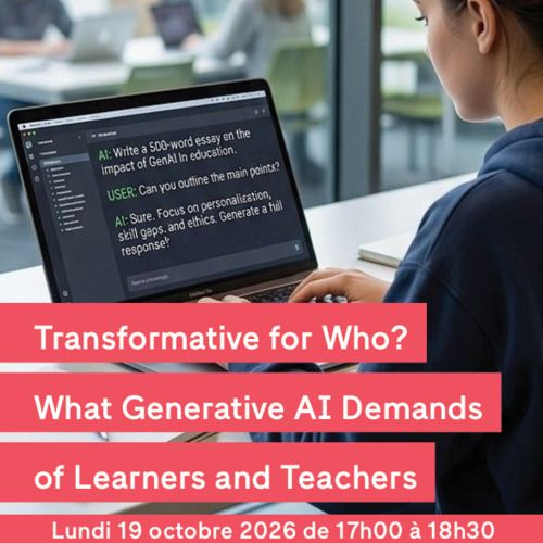 Lecture by Prof. Glenn Stockwell – EdUHK, "Transformative for Who? What Generative AI Demands of Learners and Teachers"