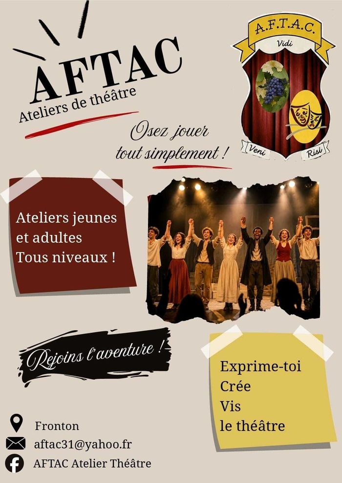 Inscriptions aux ateliers de théâtre de l'AFTAC