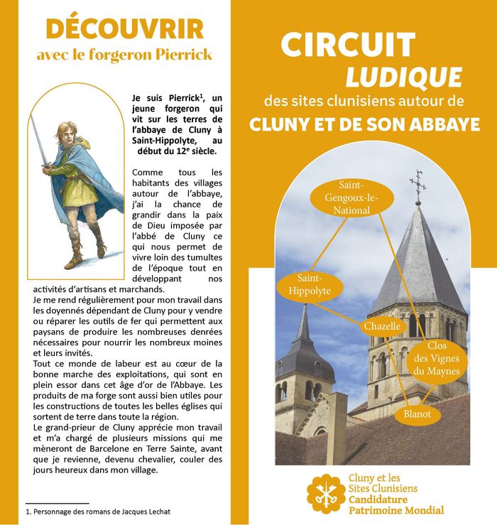 Circuit ludique en autonomie des sites clunisiens autour de Cluny et son abbaye