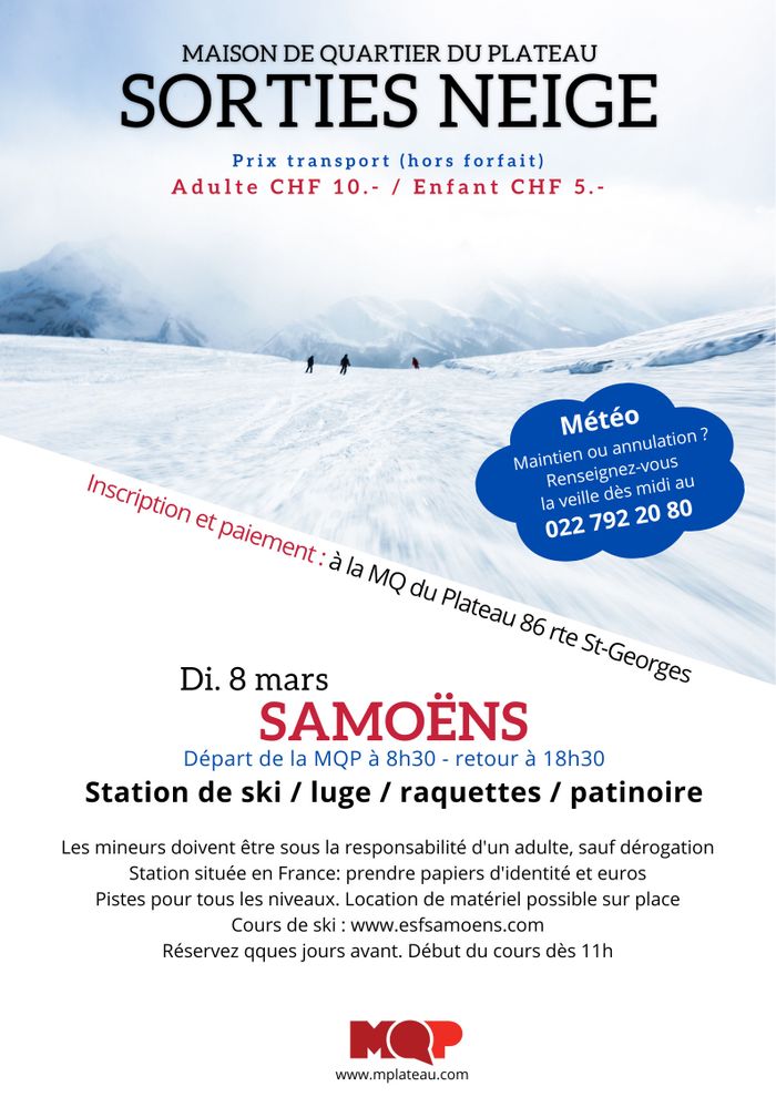 Sortie neige à Samoëns (France)
