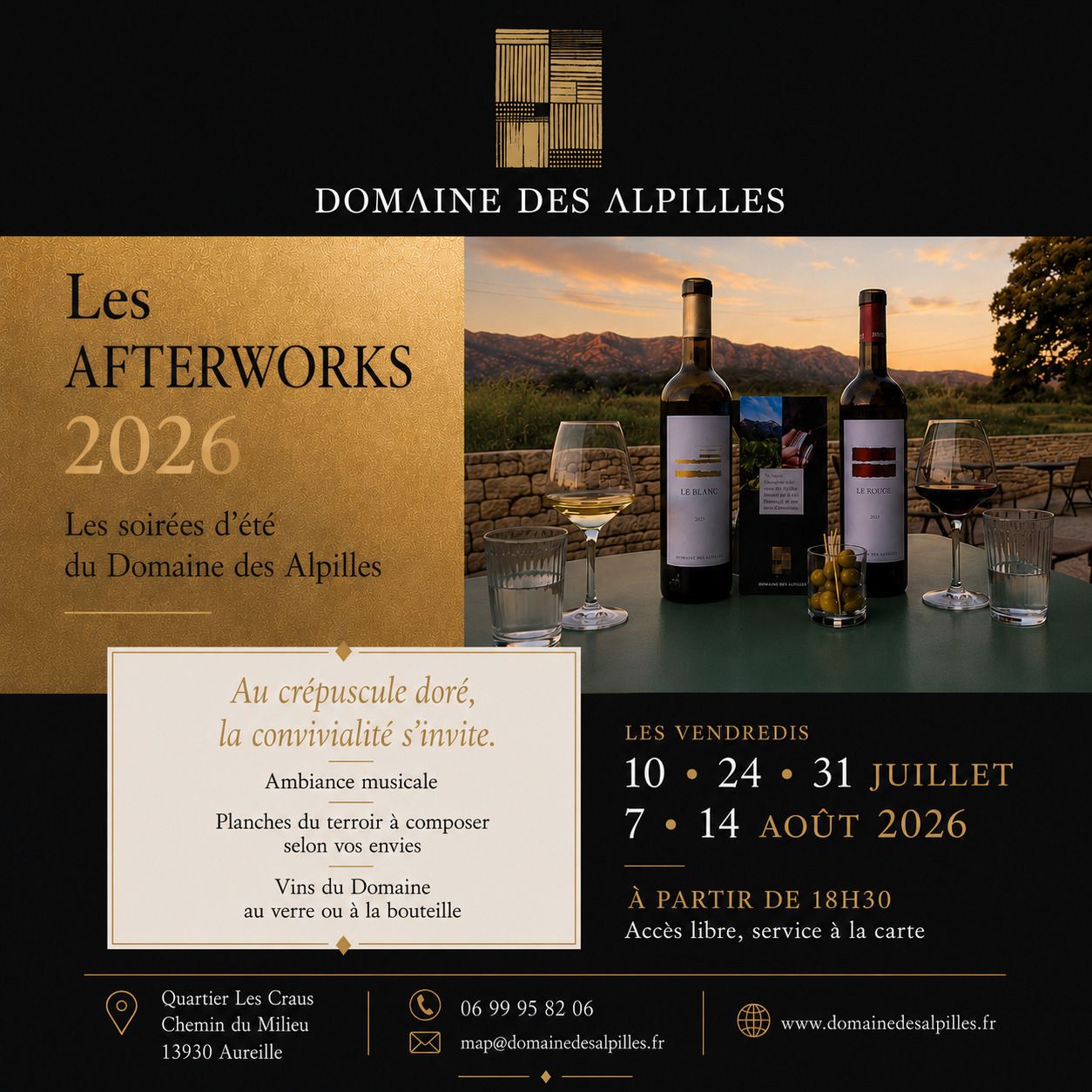 | Les Afterworks d’été au Domaine des Alpilles |
