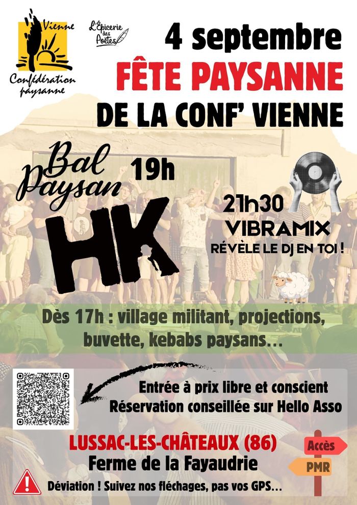 04 septembre 2026 - Bal paysan avec HK à Lussac-les-Châteaux (86)