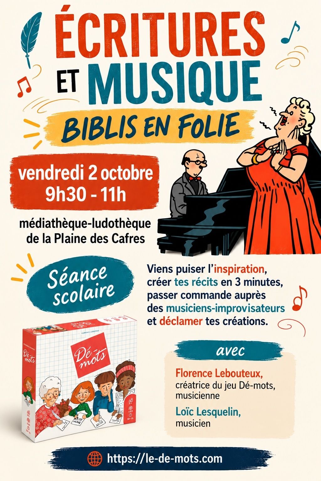 Affiche Dé-mots en musique