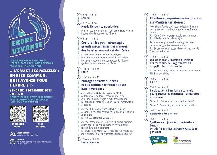 Colloque Erdre vivante