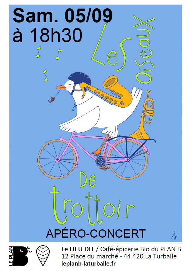 Affiche — Apéro Concert avec Les oiseaux de trottoir