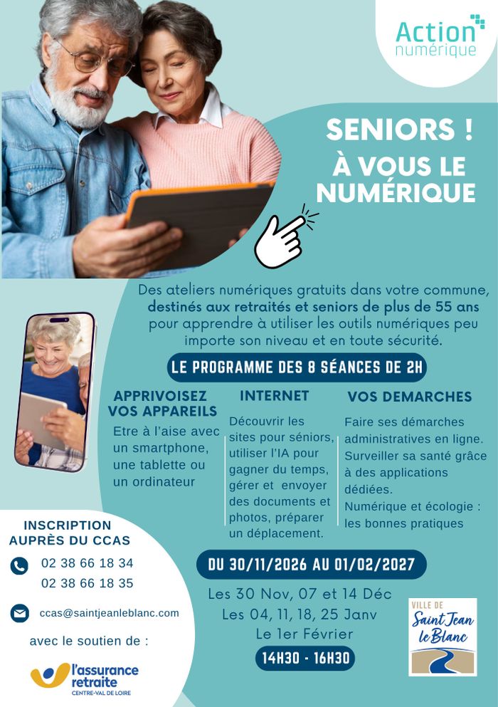 A vous le Numérique Seniors ! à Saint Jean le Blanc