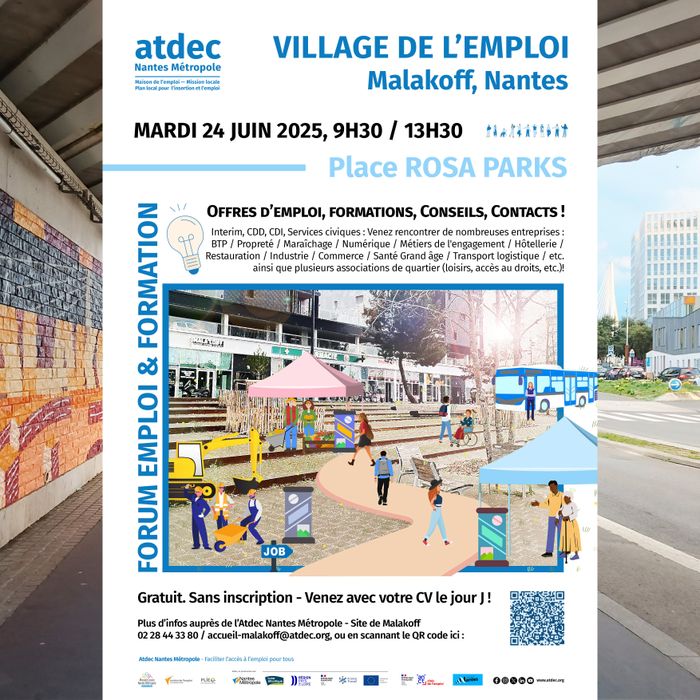 Forum "Village de l'emploi", Quartier Malakoff à Nantes