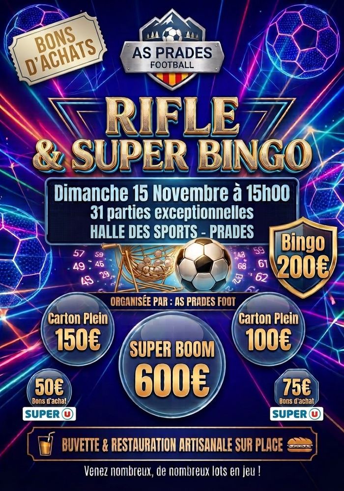 Rifle et Super Bingo par l'ASP Foot