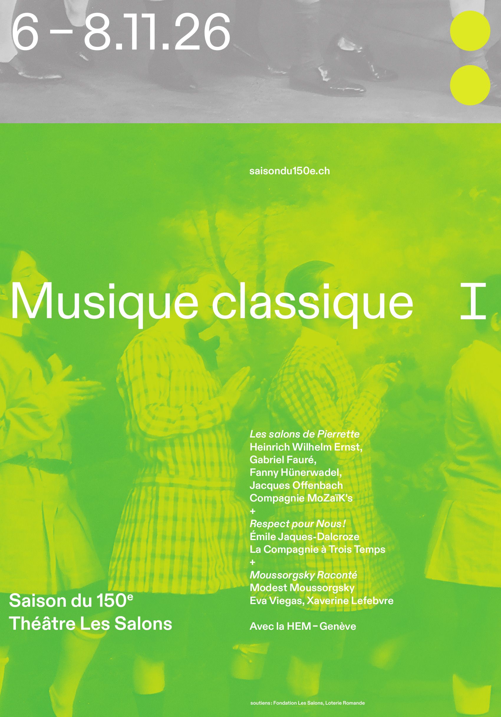 Saison du 150ᵉ : chapitre I musique classique - Les salons de Pierrette, Respect pour Nous ! et Moussorgsky Raconté