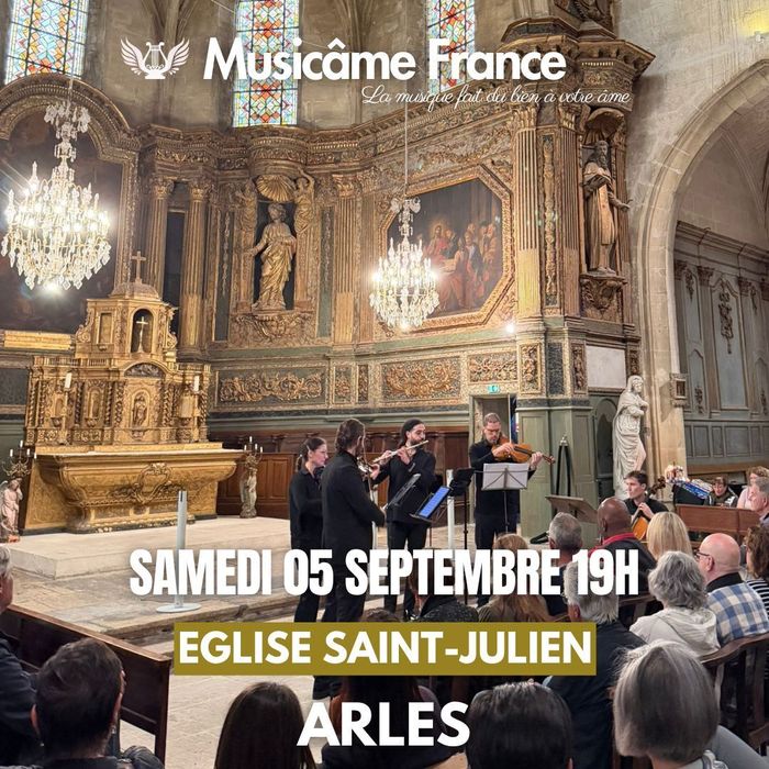Affiche — Concert à Arles: Ravel, Debussy, Cantemir, Mozart, Wieniawski, Bach, Doppler, Saint-Saëns, Vivaldi