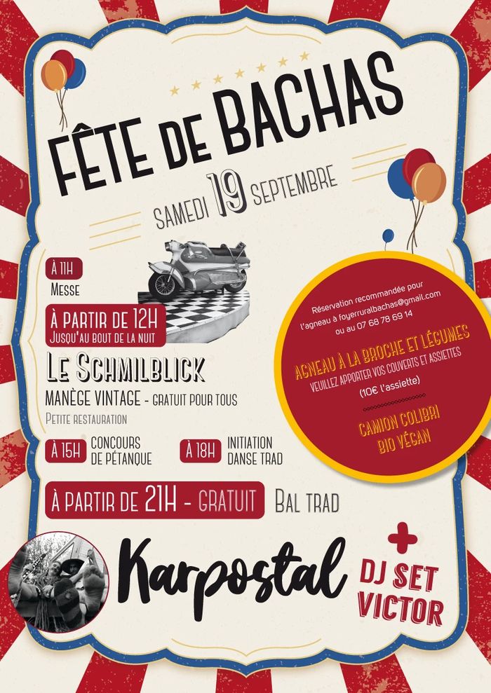 Affiche — Fête du village de Bachas