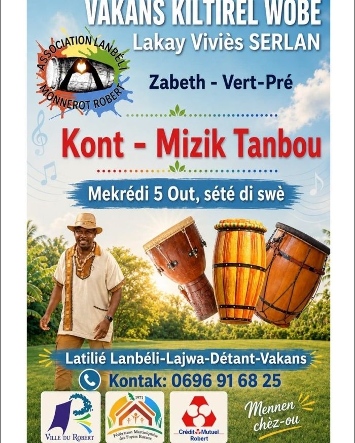 VAKANS KILTIREL WOBÈ : KONT - MIZIK - TANBOU