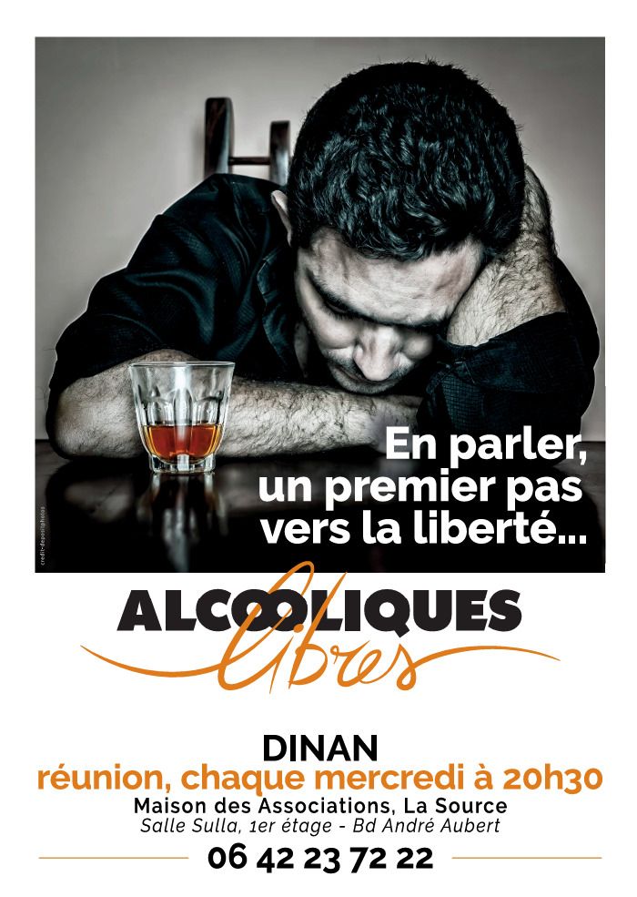 Réunions d'entraide alcool - Dinan - Tous les mercredis de 20h30 à 21h30