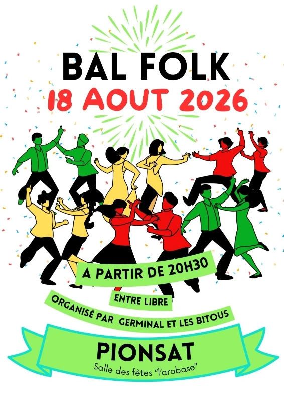 Affiche — bal folk animé par des musiciens locaux