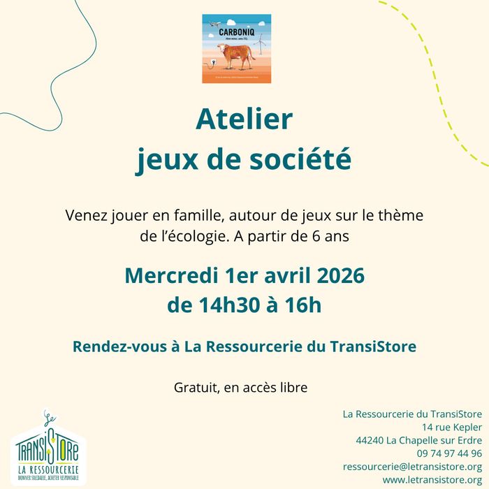 Atelier jeux de société