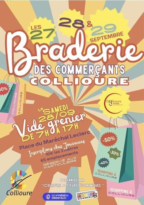 Braderie des commerçants de Collioure