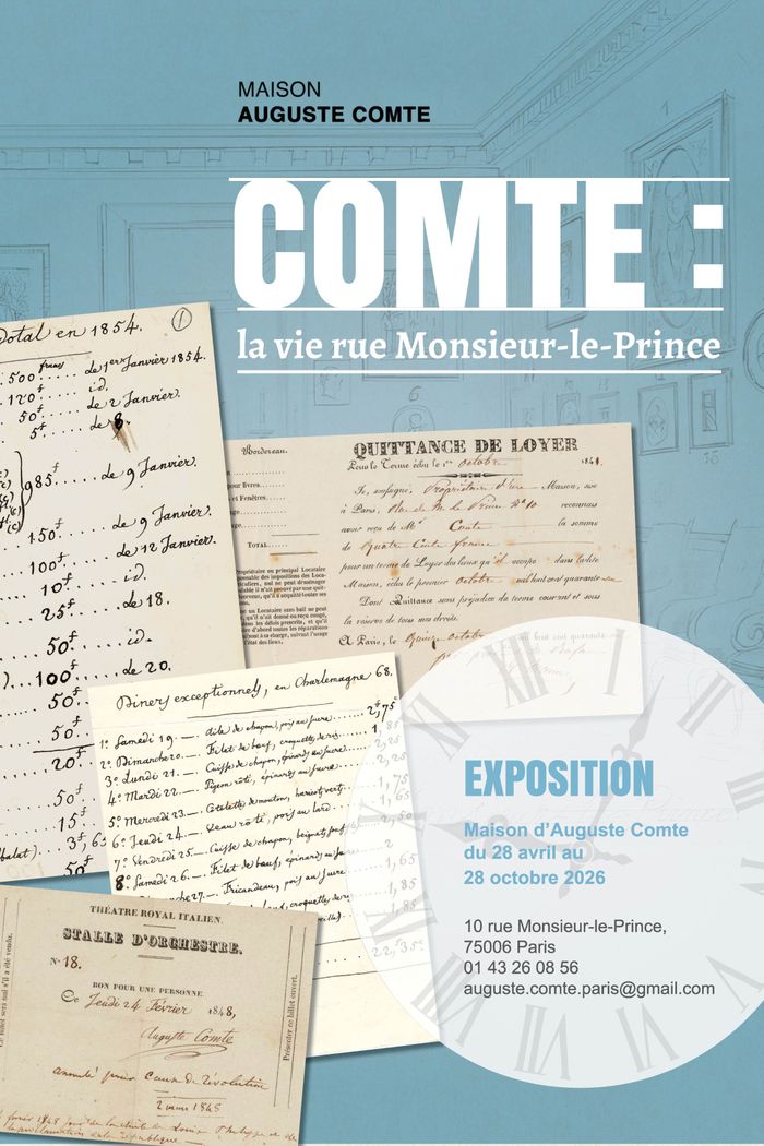 Exposition "Comte: la vie rue Monsieur-le-Prince" à la Maison d'Auguste Comte