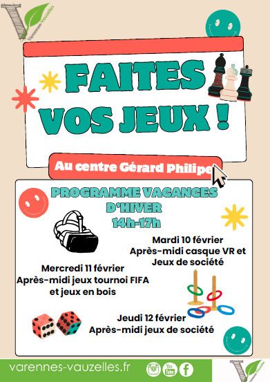 « Faites vos jeux ! » revient pour les vacances de février 🎮